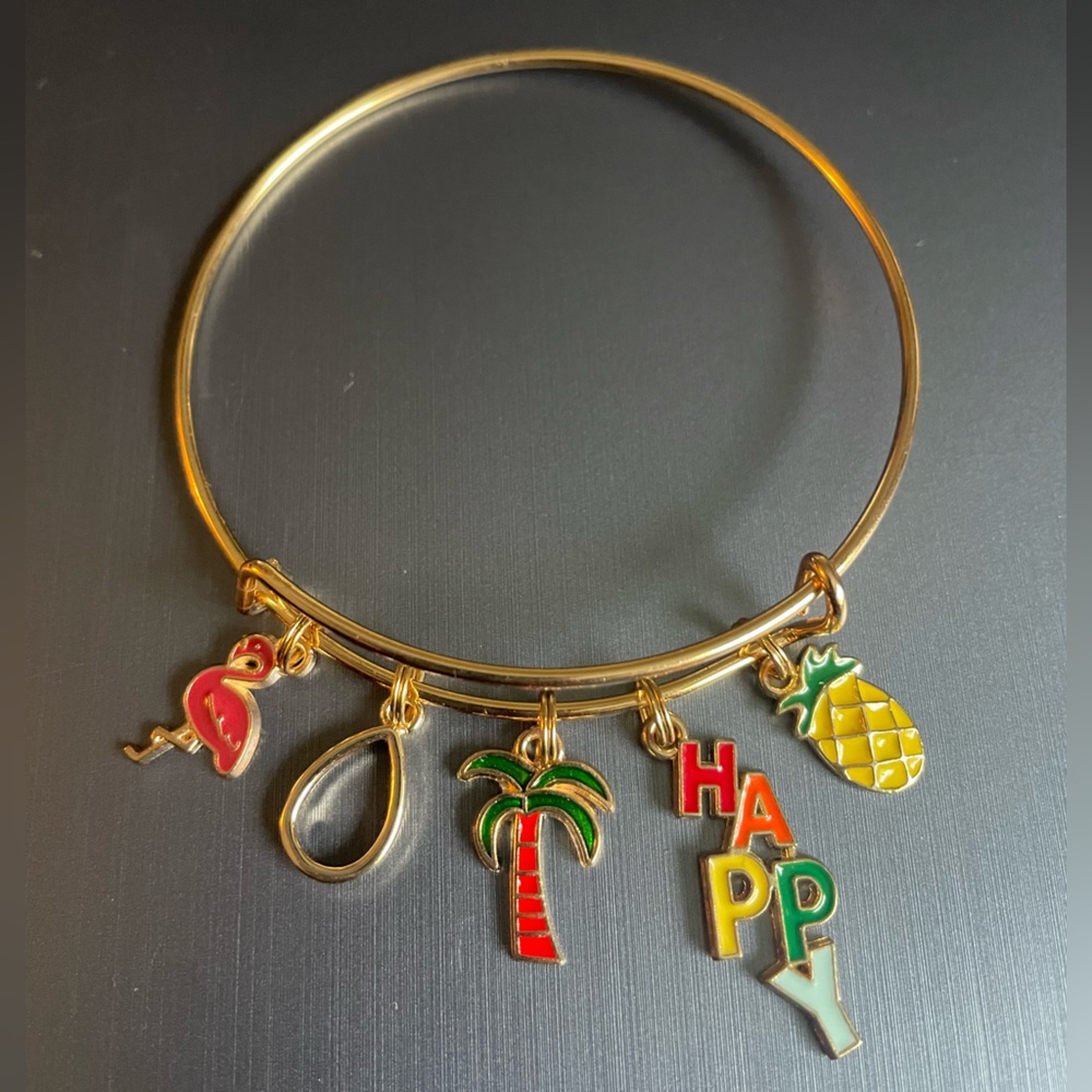 “Tropical Treat” 🍍Bangle in Gold-tone